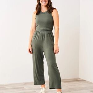 Green Sleeveless nursing Jumpsuit
